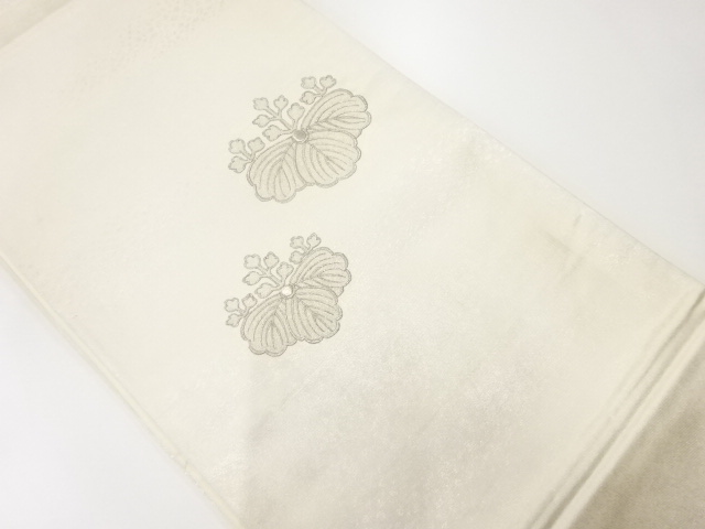 アンティーク　桐模様刺繍袋帯（材料）